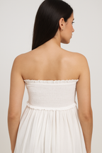 Women’s White Strapless Maxi Dress