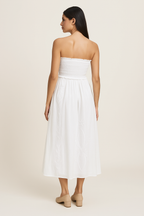 Women’s White Strapless Maxi Dress