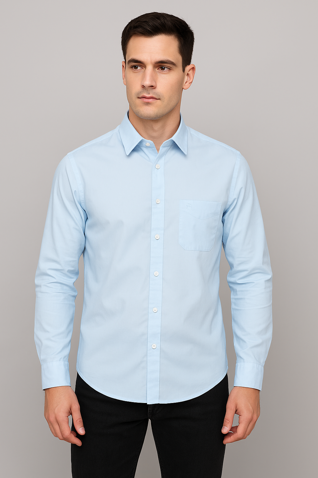 Classic Light Blue Men’s Formal Shirt