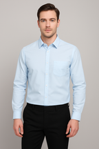 Classic Light Blue Men’s Formal Shirt