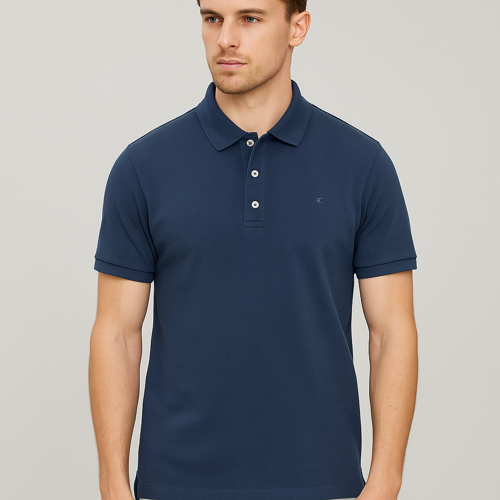 Men’s Navy Blue Cotton Polo T-Shirt