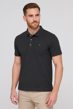 Men’s Black Cotton Polo T-Shirt