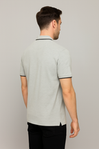 Men’s Grey Cotton Polo T-Shirt