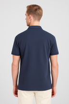 Men’s Navy Blue Cotton Polo T-Shirt