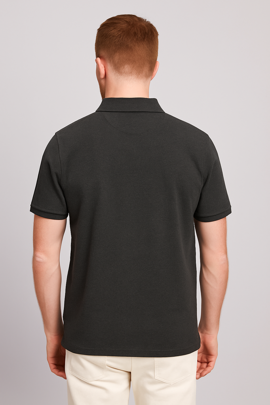 Men’s Black Cotton Polo T-Shirt