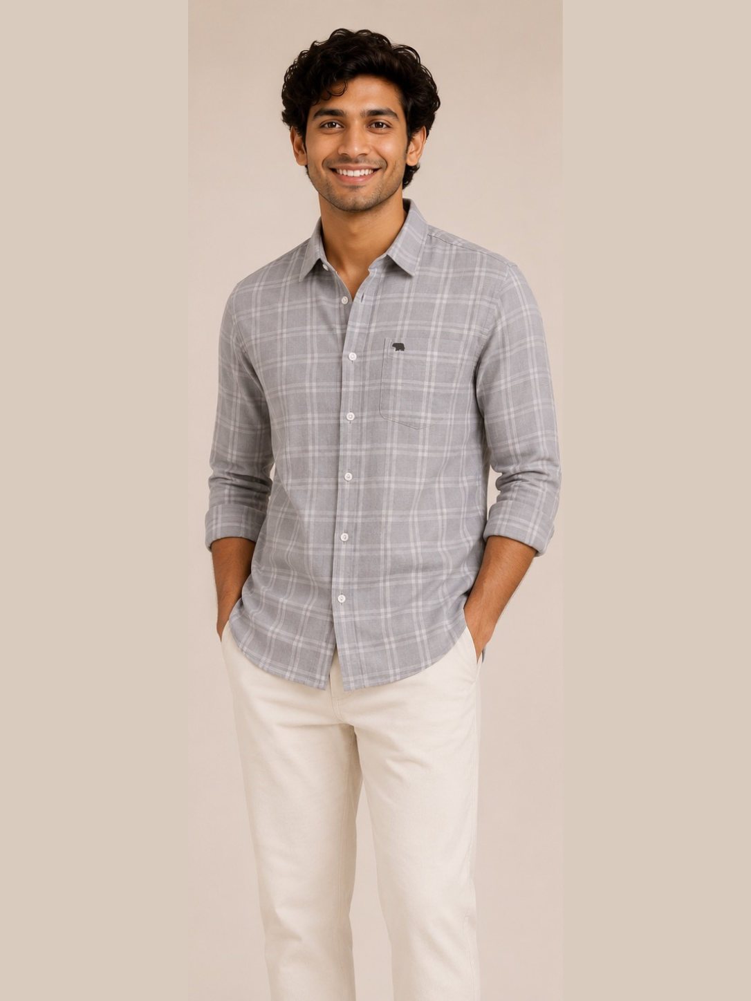 Mist Grey Check Shirt