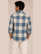 Classic Blue Oversized Check Shirt